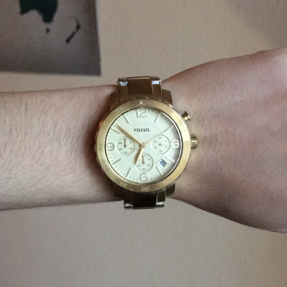Used Fossil Gold Watch